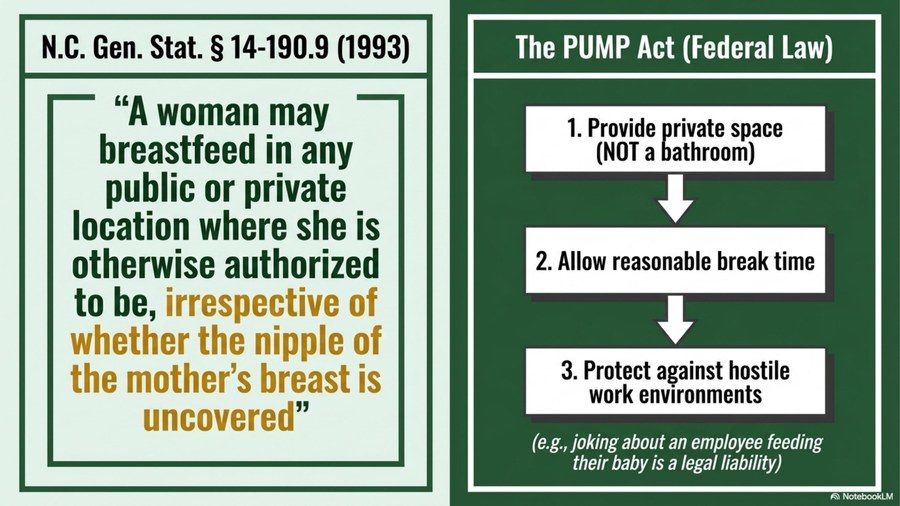 Playbook page on the law: NC § 14-190.9 and the PUMP Act