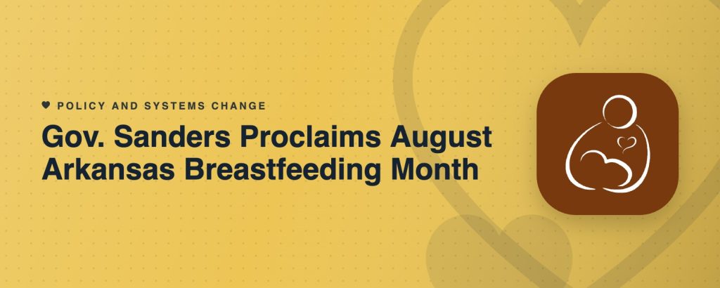 Gov. Sanders Proclaims August Arkansas Breastfeeding Month