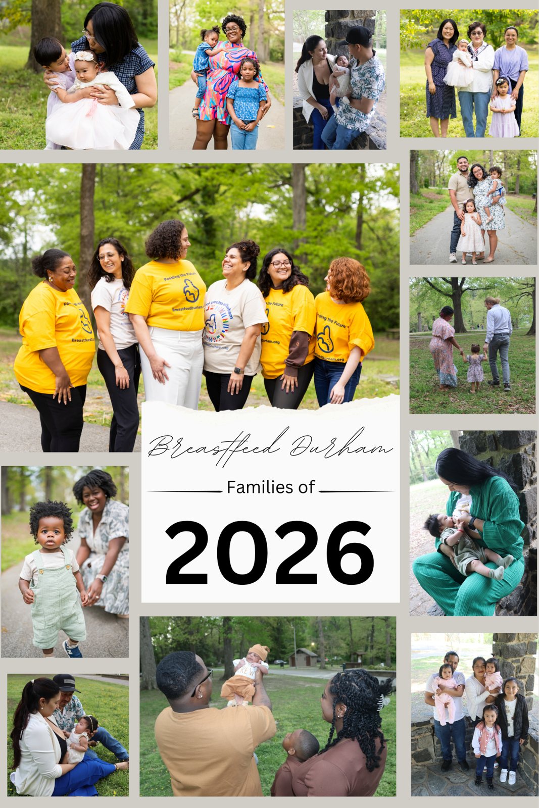 Breastfeed Durham Families of 2026 photo collage