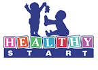 Logo image of two children with text: Healthy Start
